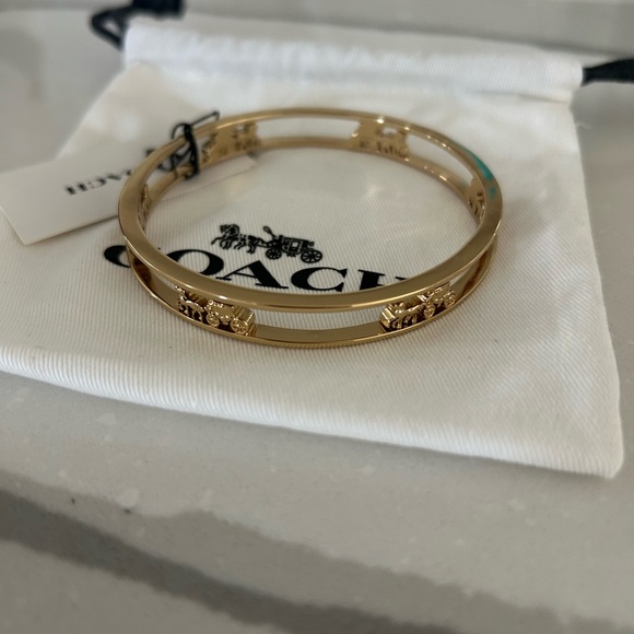 Viral Coach Gold Carriage Bangle - Picture 2 of 3